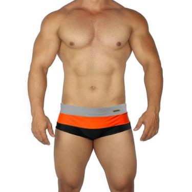 Imagem de Sunga Masculina Listrada Adulto Moda Praia Proteção Solar Uv50 - Hoggi