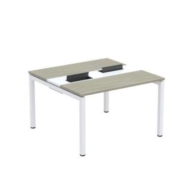 Imagem de Estação de Trabalho Mesa Plataforma Escritório Dupla para 2 Pessoas co