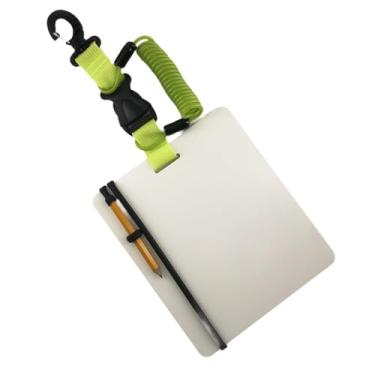Imagem de Generic Quadro branco para mergulho subaquático apagável para planejamento e rastreamento de rotas multifuncional com clipe giratório e caneta flutuante, Primavera Verde