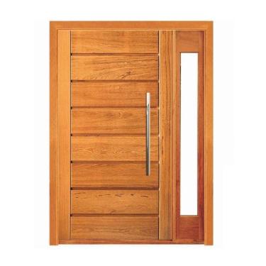 Imagem de Porta Pivotante Horizontal com Visor Lateral - Madeira Maciça - Angelim