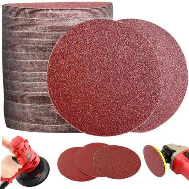 Imagem de 90 X Lixas Disco Grão Liso 125mm 5 Pol. Lixadeira Politriz KaQi - Maga