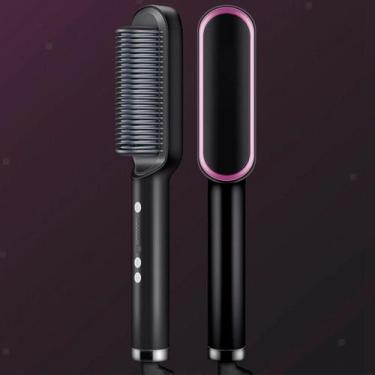 Imagem de Escova 3 Em 1 Secadora Profissional Alisa Cabelo Cerâmica - Relet