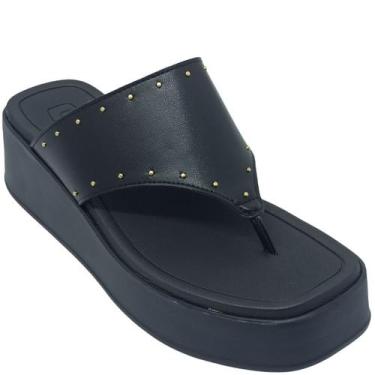 Imagem de Tamanco Beira Rio Feminino Napa Turim com Plataforma, Preto, 38