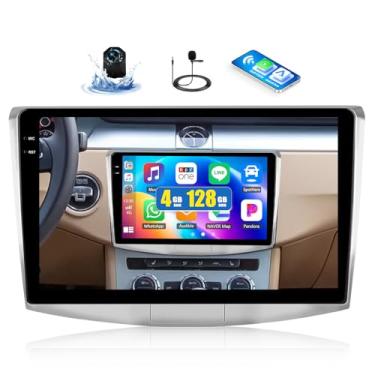 Imagem de [4 + 128 G] Rádio estéreo para carro Android 15 para VW Passat B6 B7 CC 2010-2015 com carro sem fio e Android Auto, rádio de carro de 10,1 polegadas com espelho Link Bluetooth FM/RDS WiFi GPS EQ DSP
