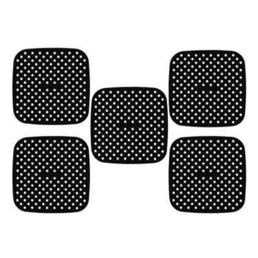 Imagem de kit 5 Protetores Quadrados Tapete Silicone Fogão Indução 19 cm Almofada Protetora