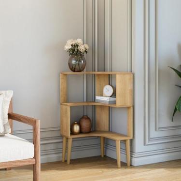 Imagem de Estante Multiuso de Canto 3 Prateleiras Berlim - RV Móveis