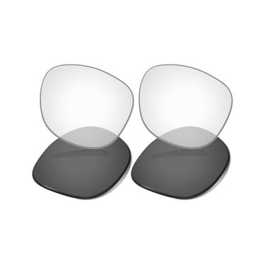 Imagem de Vonxyz Lentes de reposição para óculos inteligentes Ray-Ban Meta Wayfarer RW4008 53 mm - 2 pares de transição fotocrômica ativada em preto transparente