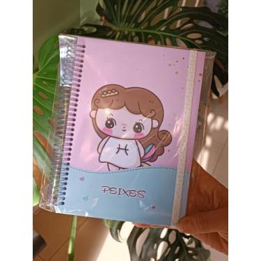 Imagem de Caderno Personalizado Signos Cute Zen A5 ( Peixes)