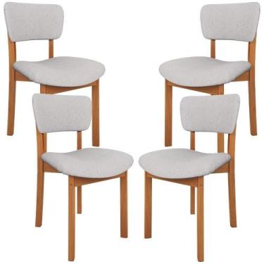 Imagem de Kit 04 Cadeiras Para Sala De Jantar Cozinha Living Estofada Dara L02 L
