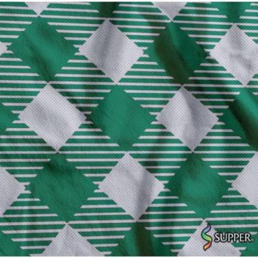 Imagem de TNT Estampado 1,40M 40G Xadrezão BRANCO/VERDE (rolo com 25 Metros) - S