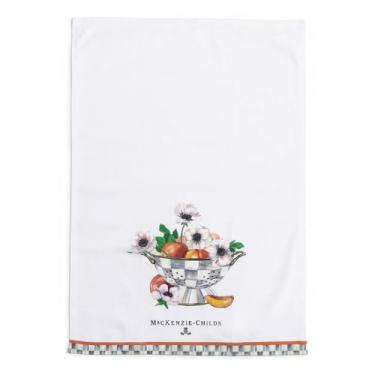 Imagem de MACKENZIE-CHILDS Pêssegos e anêmonas em escorredor toalha de prato