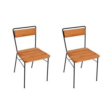 Imagem de conjunto com 2 cadeiras porto l e preto