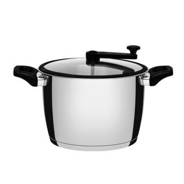 Imagem de Pipoqueira Allegra Indução 22 Cm 5,6 L Em Aço Inox Com Fundo Triplo Tramontina 62658/220