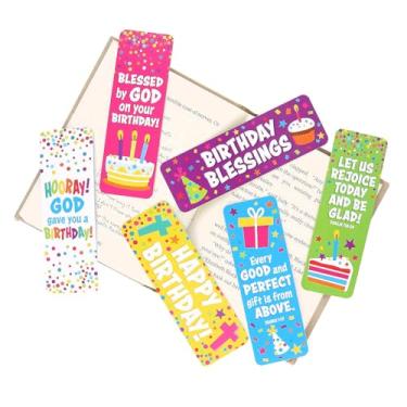 Imagem de Fun Express 5 cm x 15 cm a granel 48 peças marcadores religiosos de cartolina de feliz aniversário