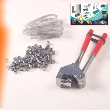 Imagem de ESPTRS Conjuntos de vedação de medidor de alicate, trava de segurança, fio de ferro falso (1 alicate, 100 fios, 100 peças)