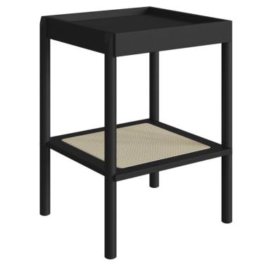 Imagem de Mesa Lateral Com Pés Em Madeira Oslo - Nero