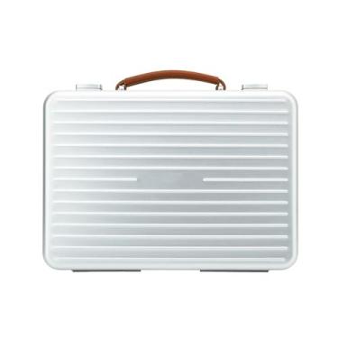 Imagem de Caixa para charutos, umidificador portátil, charutos com forro de madeira de cedro, liga de alumínio-magnésio comporta até 20 charutos B