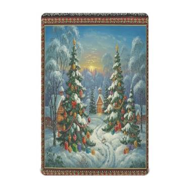 Imagem de Qilmy Lençóis de bebê de laca de Natal, macio, respirável, de microfibra elástica, lençol com elástico para meninos e meninas, mini berço 99 x 68 cm, capa de colchão infantil portátil