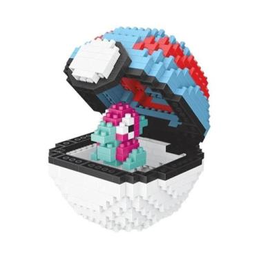 Imagem de Novo 20 estilos poke bola blocos pequenas partículas mini construção m