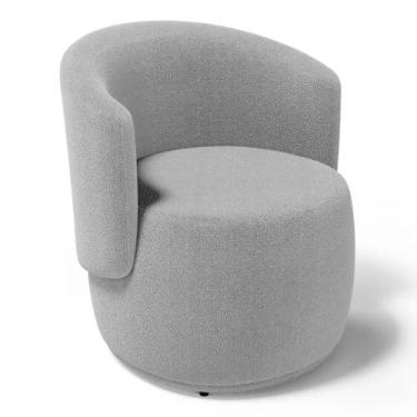 Imagem de Poltrona Para Sala e Recepção Beatriz Bouclé - Estopar, Boucle Prata