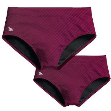 Imagem de COMBO PAI E FILHO PAR SUNGAS STRIPES COM FORRO E PROTEÇÃO UV 50+ KAUNA CORES (Marsala, PP e 6)