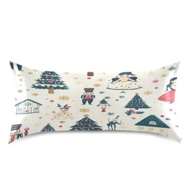 Imagem de Blueangle Fronha de cetim com personagens de quebra-nozes de Natal para cabelo e pele, fronha de seda, tamanho king (50,8 x 101,6 cm) - Capas de almofada de cetim refrescantes com fecho de envelope