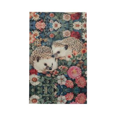 Imagem de XLLingL Toalhas de cozinha de waffle com estampa floral de ouriços, panos de prato de microfibra, para decoração e limpeza de cozinha - 1 peça