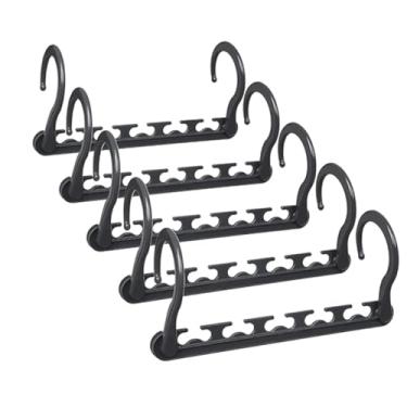 Imagem de Cabides para Economia de Espaço no Armário 5 Unidades Plásticos Resistentes Organizador Multifuncional Plegáveis Roupas com Design Buraco e Ganchos Ro