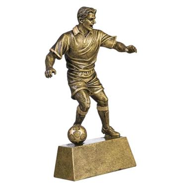 Imagem de predolo Estátua de jogador de futebol, estatueta decorativa colecionável, troféu/prêmio para mesa, armário, entrada, escritório ou prateleira, Style a