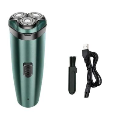 Imagem de Barbeador Elétrico Recarregável Sem Fio - Máquina de Barbear Masculina, Aparador de Barba Ideal para Uso Doméstico e Portátil