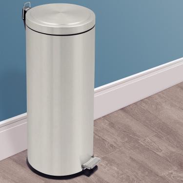 Imagem de Lixeira Brasil Plus Aço Inox Pedal e Balde Removível 30 Litros - Tramontina 94538/530