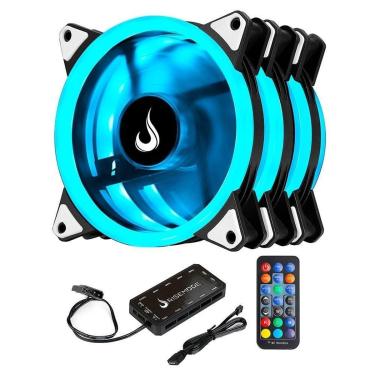 Imagem de Kit Com 3 Ventoinhas Rise Mode Smart, 120mm, RGB, Preto - RM-FN-02-RGB-Unissex
