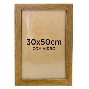 Imagem de Moldura Para Quadro Decorativo 30x50cm Foto Quebra-Cabeça com Vidro - 