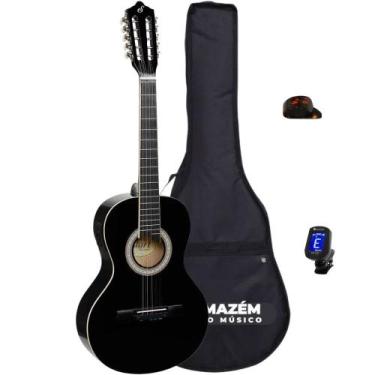 Imagem de Viola Acústica GIANNINI VS-14BK Preta + Capa + Afinador + Dedeira