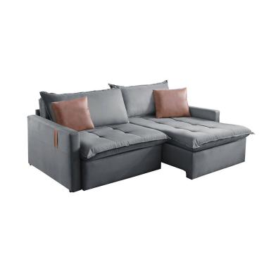 Imagem de Sofá Cama Star 31 2,10m Moderno Encosto de Fibra Estilo Clean Espuma Alta Densidade