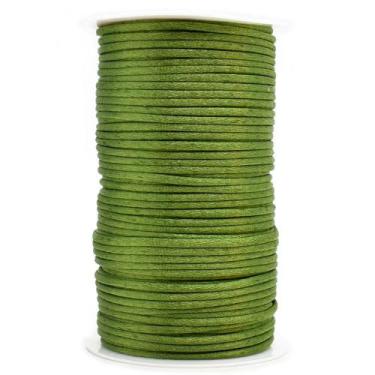 Imagem de Cordão de Cetim Rabo de Rato 4mm 100 Metros - artePunto, VERDE MUSGO