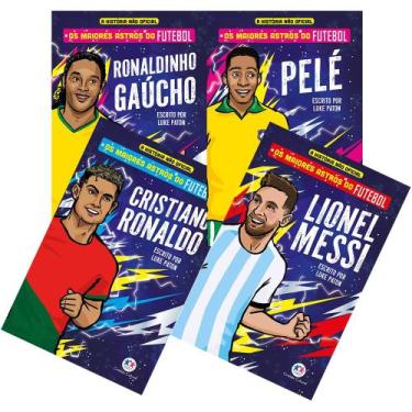 Imagem de Kit 4 Livros Infantis Copa do Mundo Astros do Futebol Mundial Pelé Ron