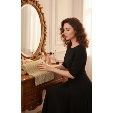 Imagem de Manta Strass Dourada 45x1,20m Brilho Intenso - Congratulations Store