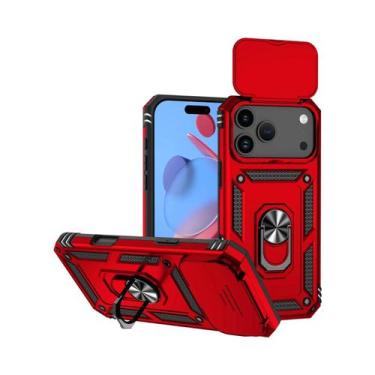 Imagem de Capa Para iPhone 17 pro Max Com Suporte E Bumper, Armadura Reforçada P