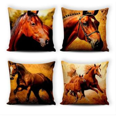 Imagem de 4 Capas de Almofadas com Zíper 0,40cm x0,40cm sem Refil Estampa Decora