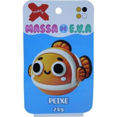 Imagem de Massa de EVA Criativa Peixe C/04 Cores 28 G - Make+