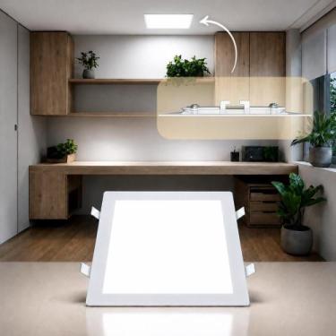 Imagem de Kit 3 Painel Led Plafon Aluminio Embutir 24w 6500K Branco Frio 29x29 Q