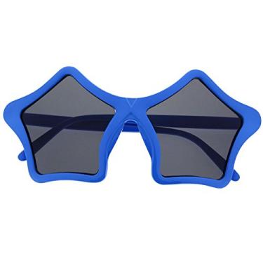 Imagem de grinderPUNCH Óculos de sol para fantasia de Halloween, festa assustadora para homens e mulheres adultos, Estrela - azul, Large