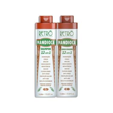 Imagem de Kit Retrô Mandioca 12 Em 1 - 1 Shampoo Litro + 1 Condicionador Litro -