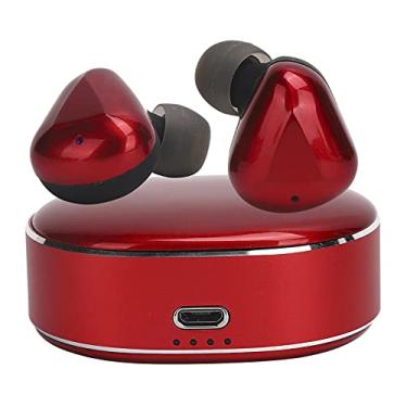 Imagem de Fones de ouvido sem fio TWS, T50 à prova d'água esportivo sem fio fone de ouvido de som de alto nível com design ergonômico de ouvido controle de toque preciso (vermelho)