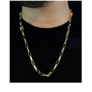 Imagem de Cordão Cartier 4mm Reta de moeda antiga elos soldados