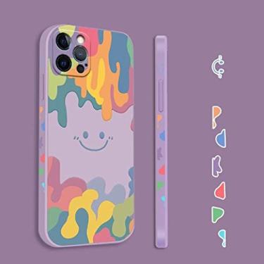 Imagem de Capa de telefone de pintura colorida derretida para iPhone 11 12 13 Pro Max X XS XR 7 8 Plus SE 2020 Capa Traseira Macia Transparente à Prova de Choque, D, para iPhone12 Pro Max