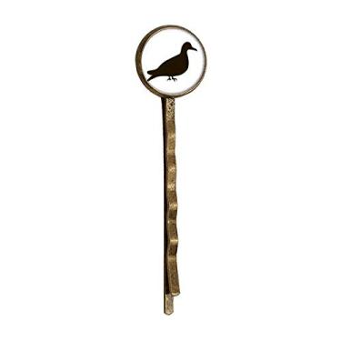 Imagem de Bobby Pin de cabelo preto com estampa de animal de pombo preto