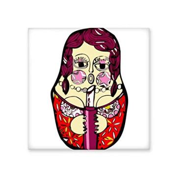 Imagem de Rússia Russa Bonecas Russas Azulejo de Cerâmica Brilhante Decalque Pedra Adorna de Tijolos Vitrificados