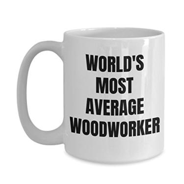 Imagem de Caneca de madeira – Xícara de café – Mais médio do mundo – Presentes para marceneiros